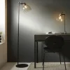 Urban Matte Black & Glass Task Floor Lamp
