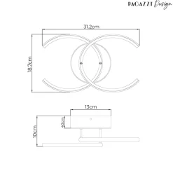 Veloria Satin Brass LED Flush Ceiling Light