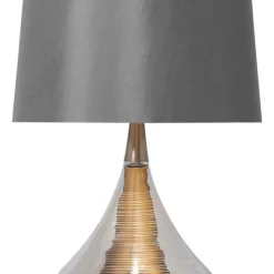 Willis Satin Nickel Glass Table Lamp
