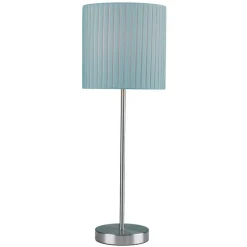 Wilson Pleated Duck Egg Blue Table Lamp