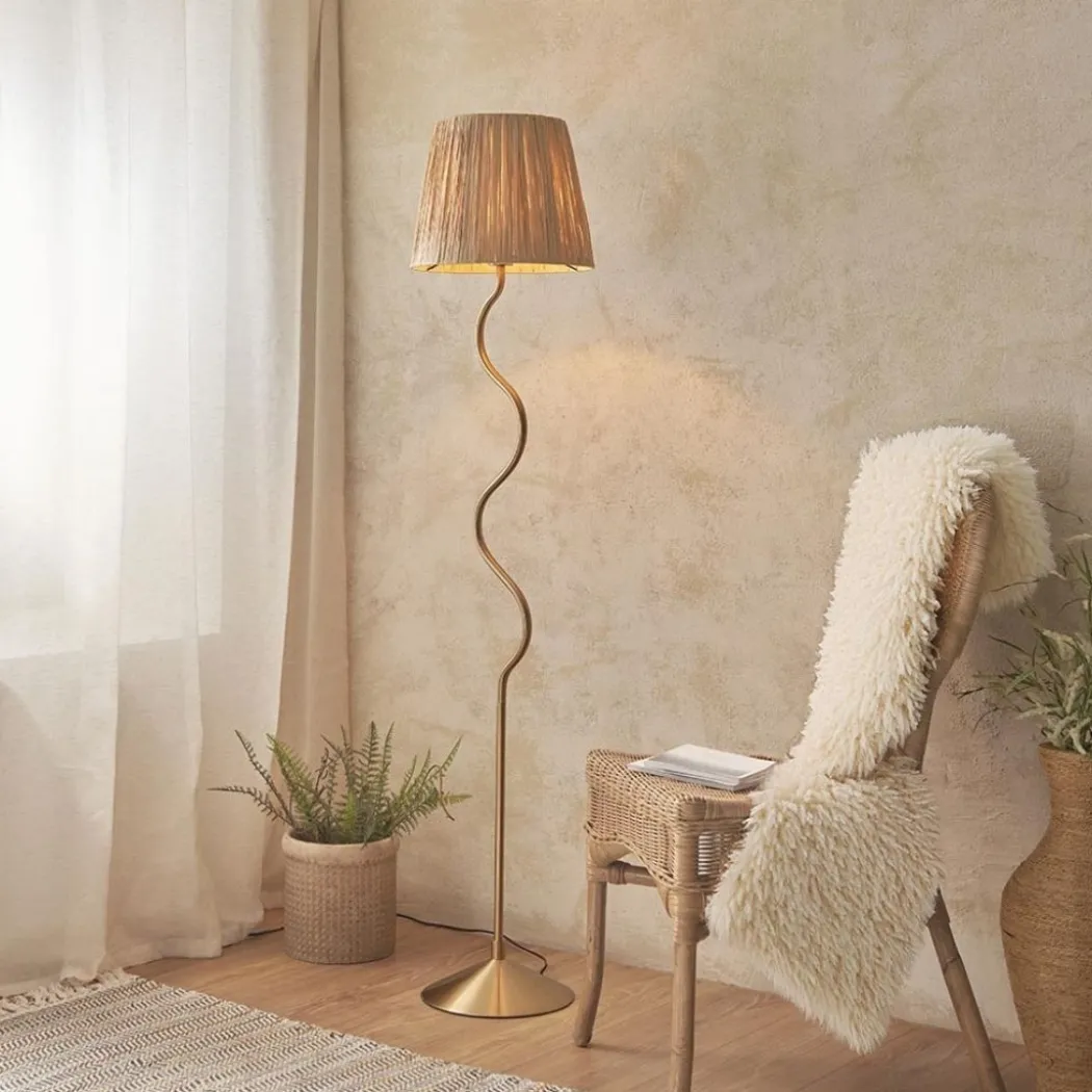 Wriggle Brass Floor Lamp