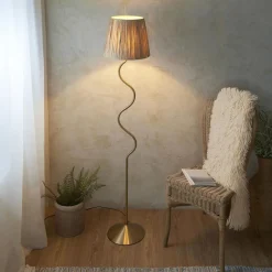 Wriggle Brass Floor Lamp