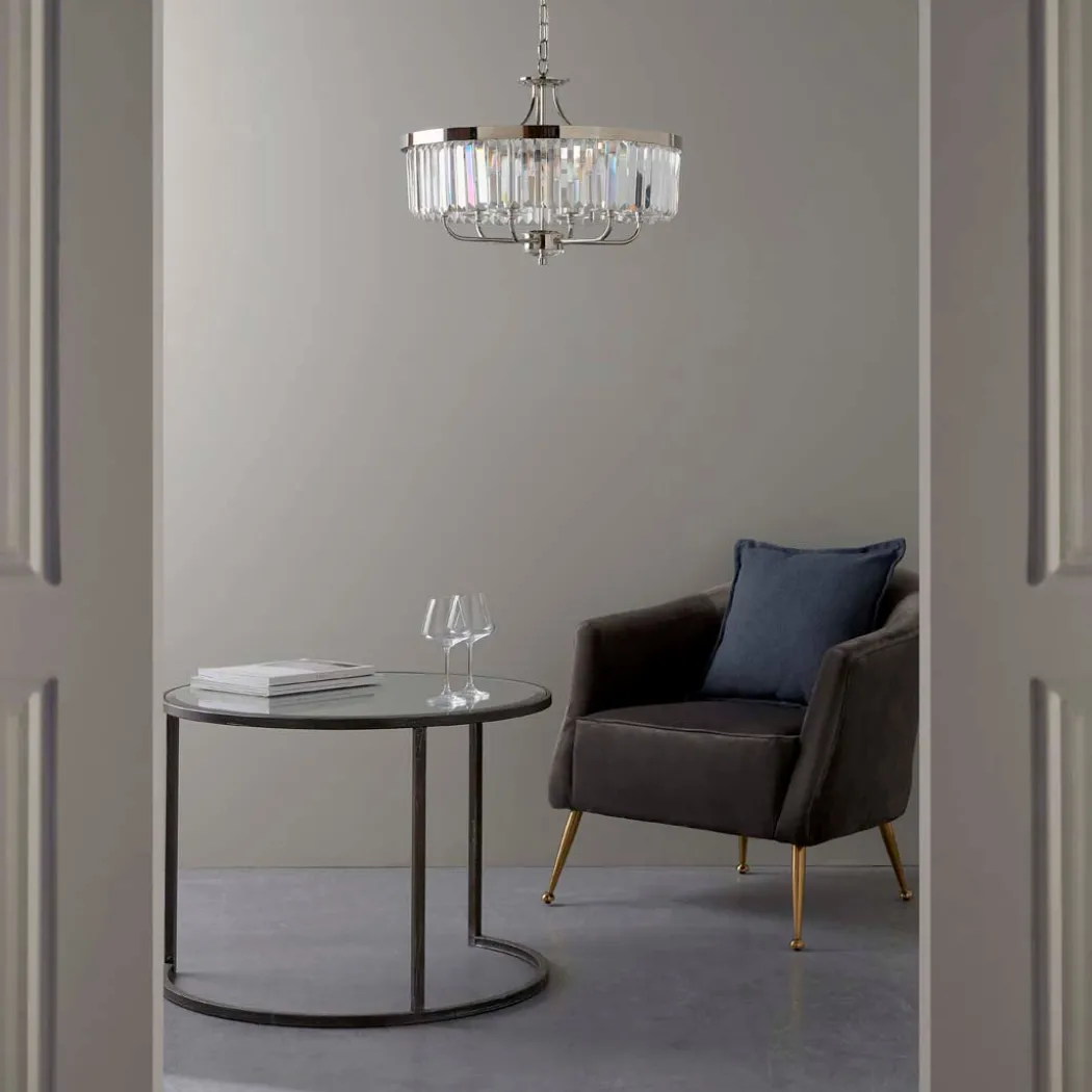 Yasmin 6 Light Nickel Pendant Ceiling Light