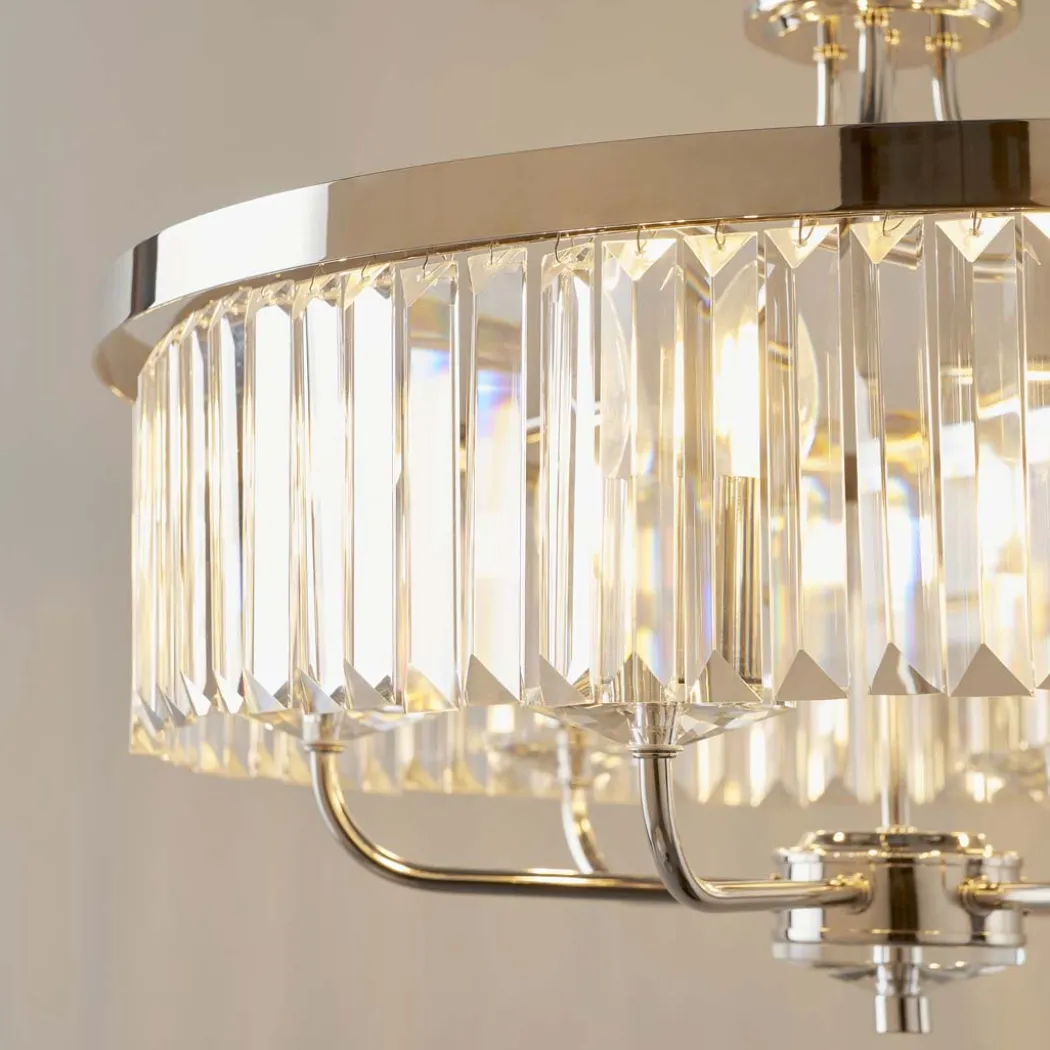 Yasmin 6 Light Nickel Pendant Ceiling Light
